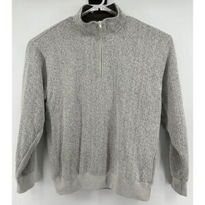 Orvis‎ Long Sleeve Quarter Zip Sweater Grey Mens Size Medium